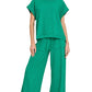 Cotton Slub Tee & Pants 2pc Set  Zenana