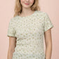 Floral Print Fitted Casual Top