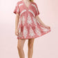 V-Neck Woven Mini Dress