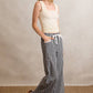 GINGHAM LACE RUFFLED PULL ON PANTS