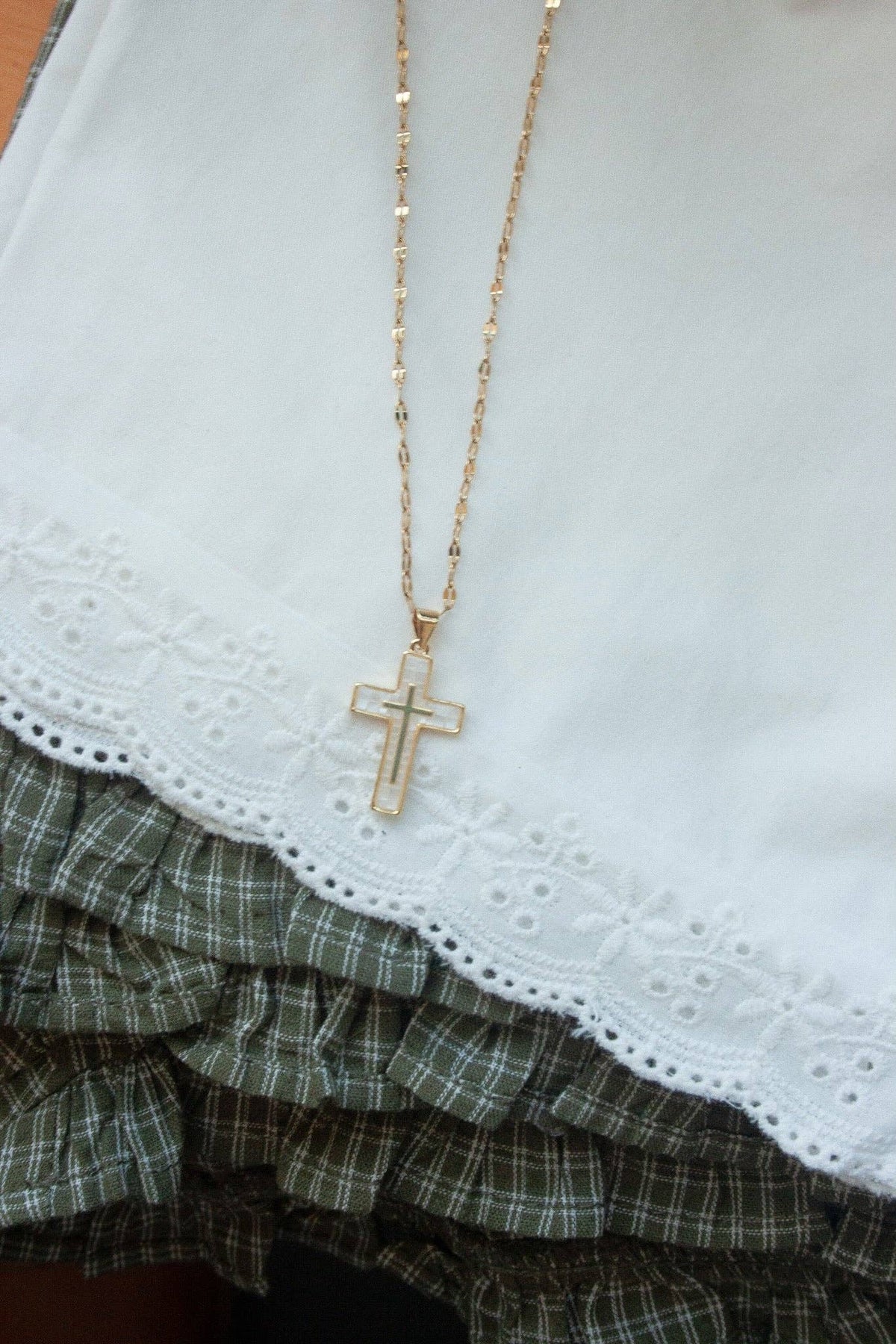 Peace Cross Necklace John 14:27