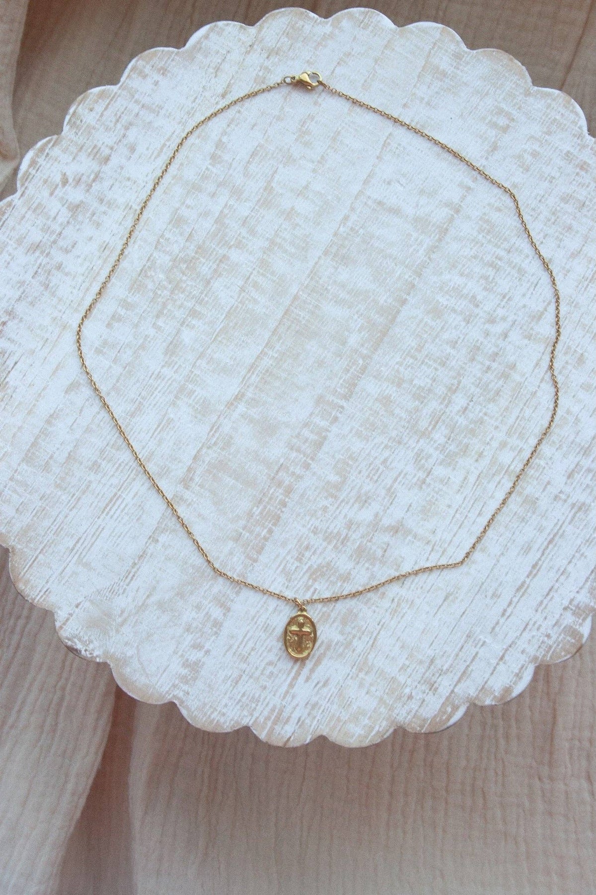 Faithful Cross Necklace Psalm 145:13