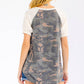 Camo Short Sleeve Henley Top