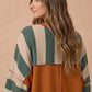 Striped Color Block Hacci Pullover Top