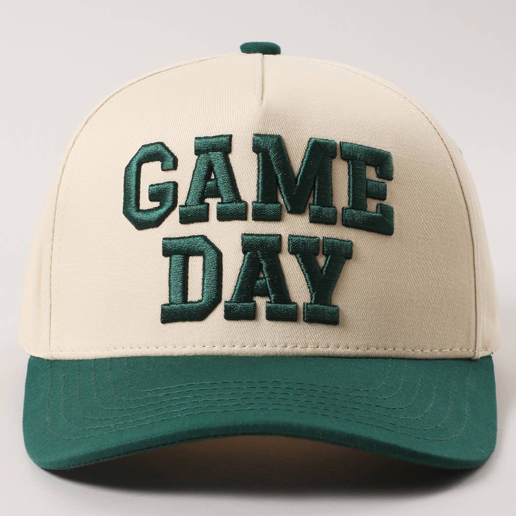 GAME DAY 3D Letter Embroidered Two-Tone Trucker Hat