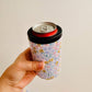 12 oz Can Cooler, Pink Ditsy Floral Pattern