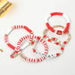 5PCS - GAME DAY Football Charm Heishi Faceted Beaded Stretch Multi Layered Bracelets