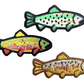Set of 3 Trout Embroidered Iron On Patches
