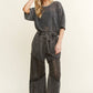 Mineral Washed Lace Top