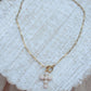 Chosen Pearl Cross Necklace 1 Peter 2:9