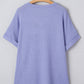 Waffle V Neck Short Sleeve Knit