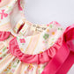 Floral Bow Ruffle Girl Bloomer Set