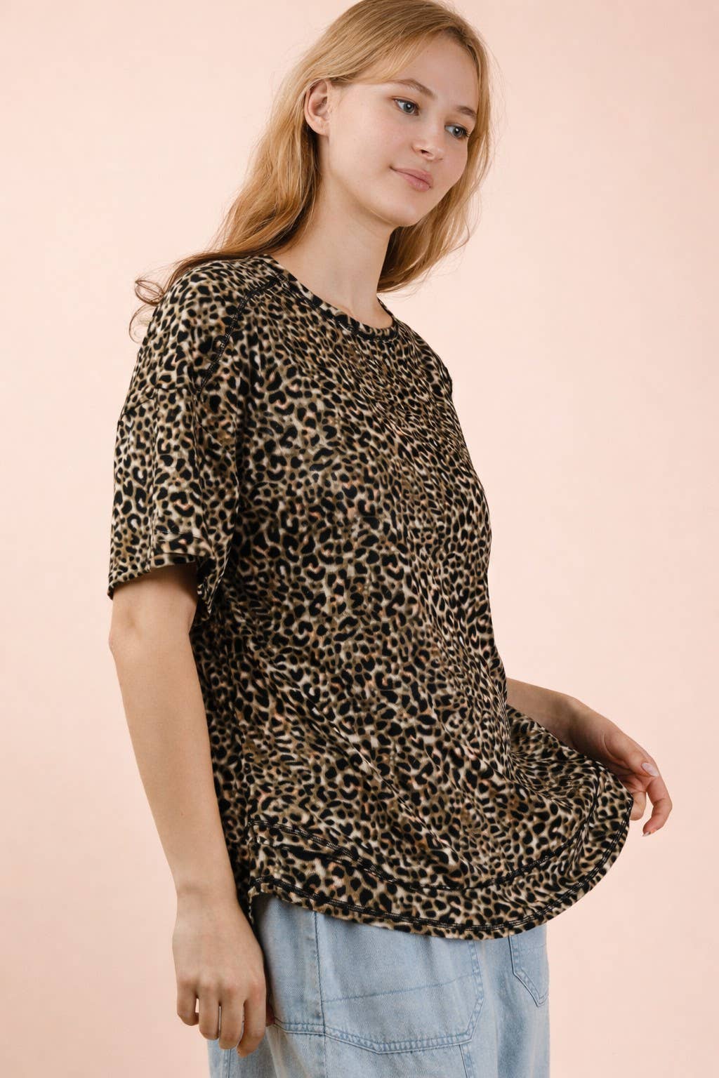 Karen Oversized Leopard Printed Knit Top