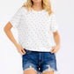 Polka Dot Banded Short Sleeve Top