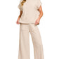 Cotton Slub Tee & Pants 2pc Set  Zenana