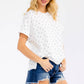 Polka Dot Banded Short Sleeve Top