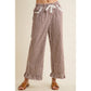 GINGHAM LACE RUFFLED PULL ON PANTS