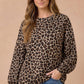 Oversized Mixed Print Sweater Knit Top