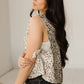 Leopard Side Tie Sleeveless Top
