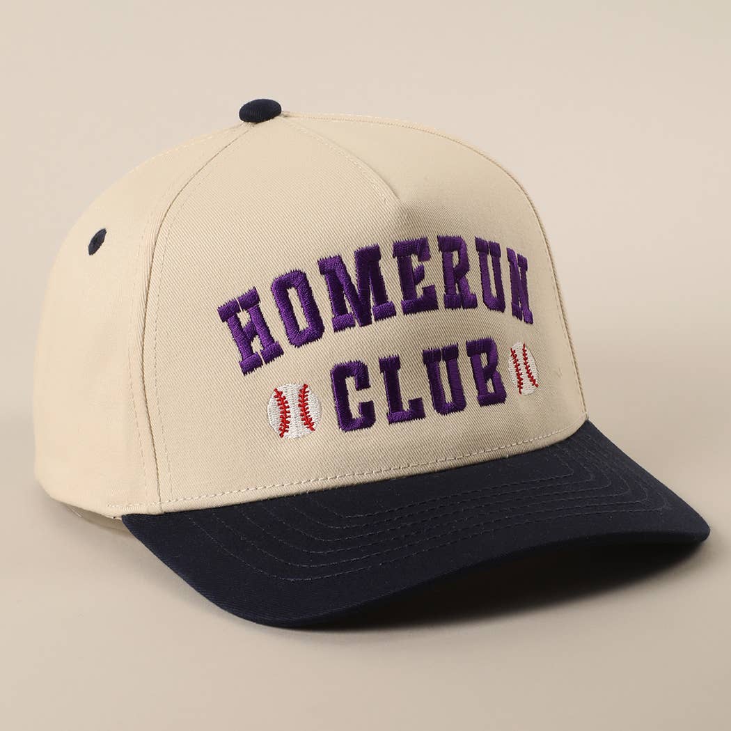 HOMERUN CLUB Embroidery Two-Tone Trucker Hat
