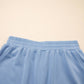 Textured Patchwork Raw Edge Short Set