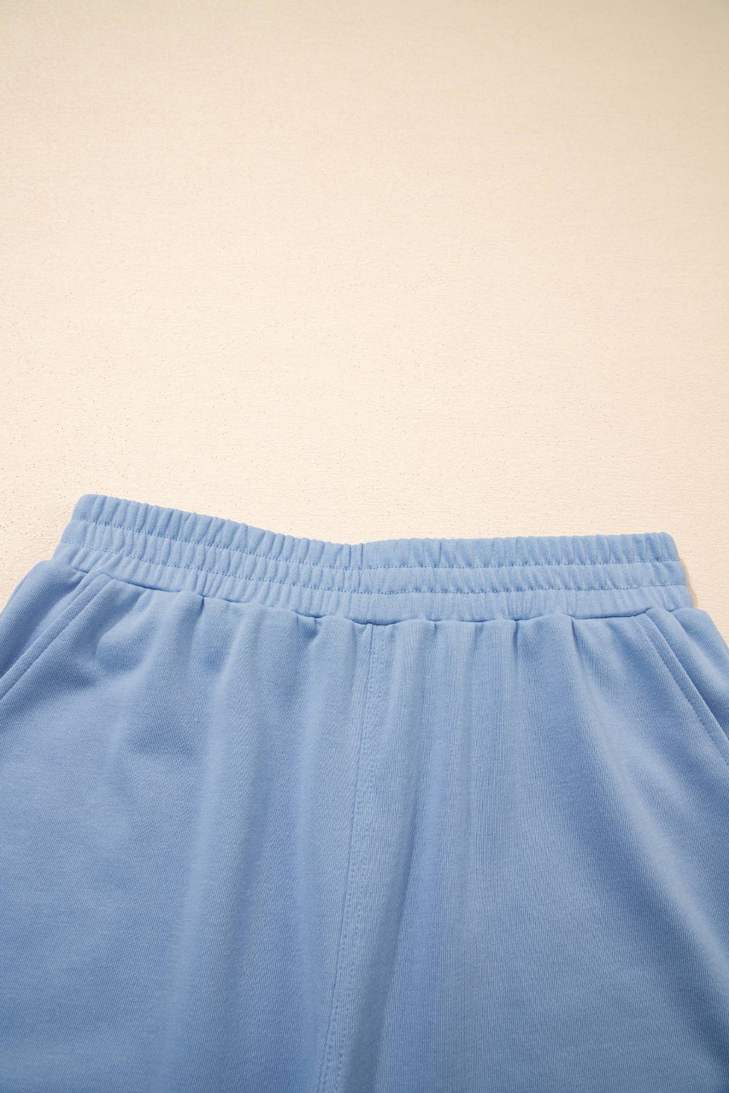 Textured Patchwork Raw Edge Short Set