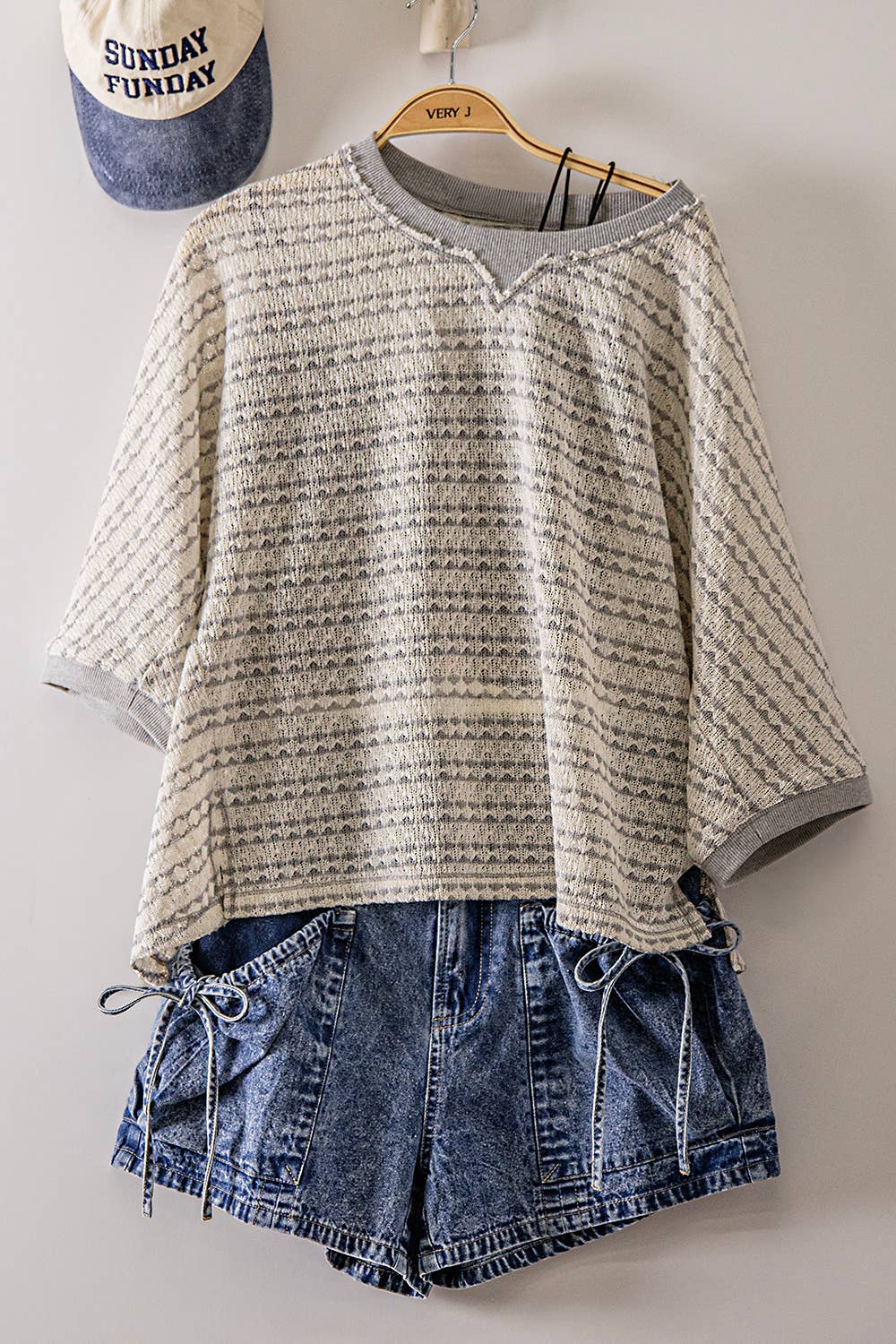 Textured Stripe Knit Top