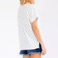 Polka Dot Banded Short Sleeve Top