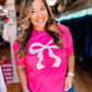 Custom Bow Real Sequins Short Sleeve