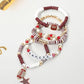 5PCS - GAME DAY Football Charm Heishi Faceted Beaded Stretch Multi Layered Bracelets