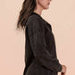 Jade Mineral Washed Knit Causal Top