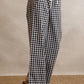 GINGHAM LACE RUFFLED PULL ON PANTS