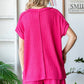 Textured Short Sleeve & Shorts Lounge Set