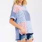 Floral Patchwork Short Sleeve Top