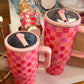 Watercolor Check Tumbler