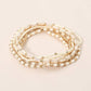 7PCS - Beaded Stretch Stackable Multi Layered Bracelets