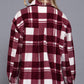 Long Sleeve Check Printed Fleece Shacket