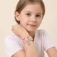 12 SET OF 4 - Kids Heart Charm Butterfly Beaded Stretch Bracelet Earring Set