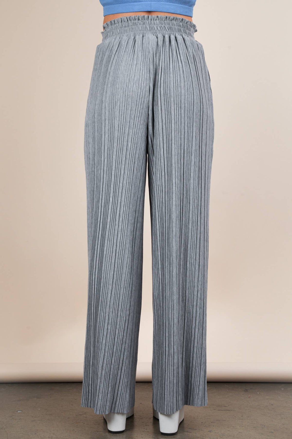 Leopard Print Wide Leg Pleated Pants