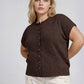 PLUS RAW EDGE SLEEVELESS LIGHTWEIGHT CARDIGAN