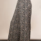 Leopard Print Wide Leg Pleated Pants