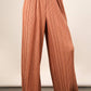 Leopard Print Wide Leg Pleated Pants
