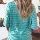 Stripe Rib Loose Tee Drawstring Elastic Waist 2pcs Short Set