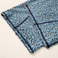 Leopard Print Exposed Seam Detail Wide Leg Drawstring Jeans