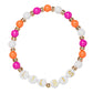Kids Pink, Orange, White Beaded Bracelet with "Lil Sis"