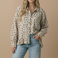 Collared Floral Peplum Hem Babydoll Shirt