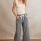 GINGHAM LACE RUFFLED PULL ON PANTS