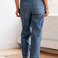 Exposed Stitching Straight Leg Jeans