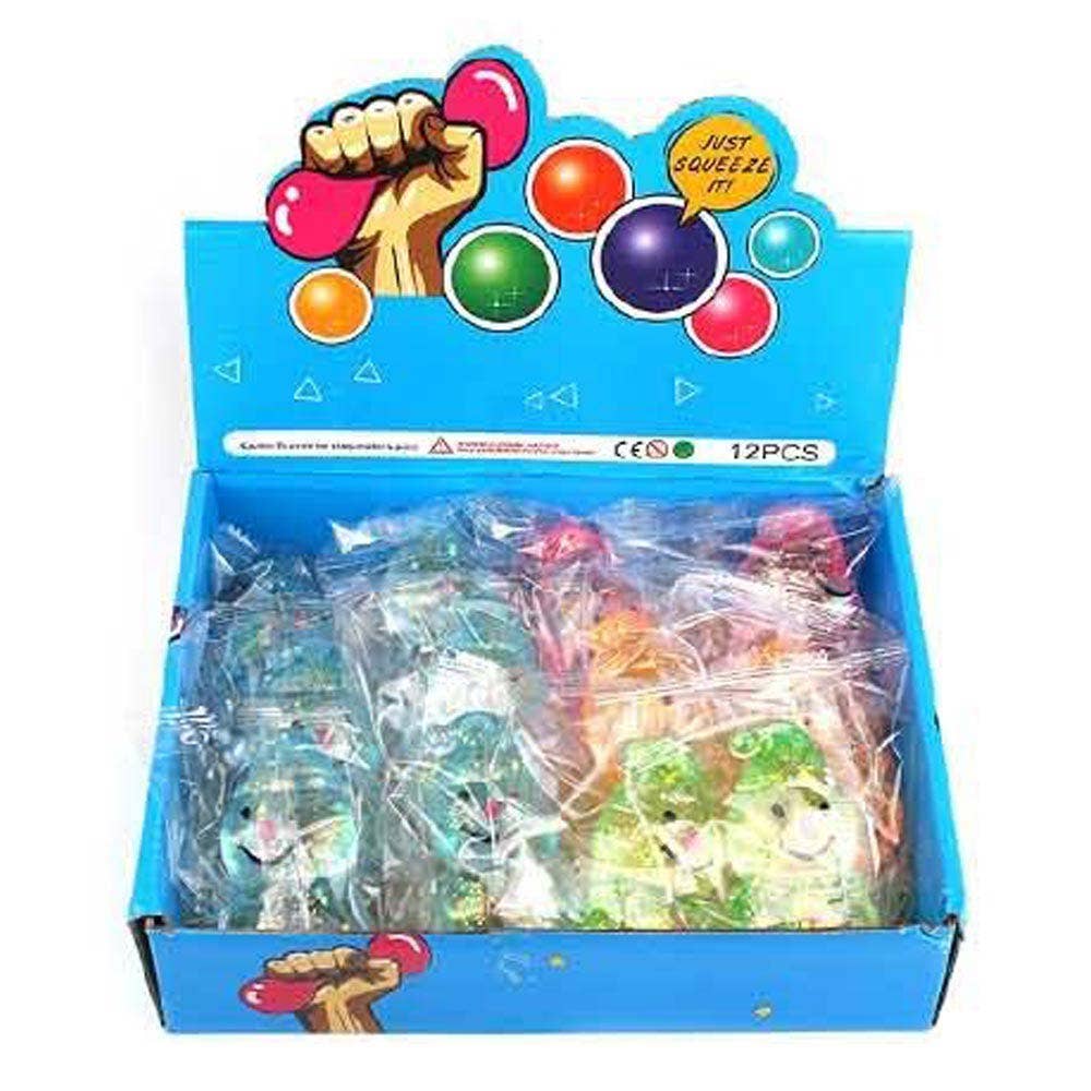 12PCS - Glitter Snowman Squeeze Squishy Stress Relief Toy
