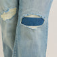 High Waisted Distressed & Knee Patch Straight- PLUS